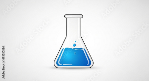 Laboratory flask, a container used for scientific experiments and research in chemistry and biology