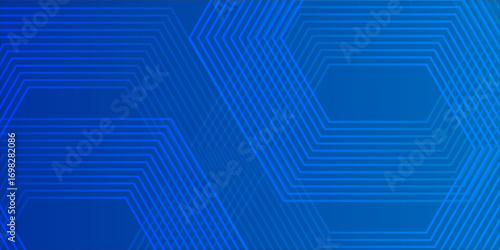 Abstract Hexagon Blue Tech Finance Fintech Background Abstract Pixel Pattern. Abstract Business Tech Simple Art Modern Abstract