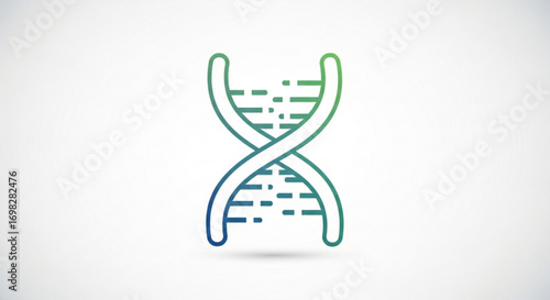 A dna strand, representing genetics, biology, science, and the building blocks of life and heredity