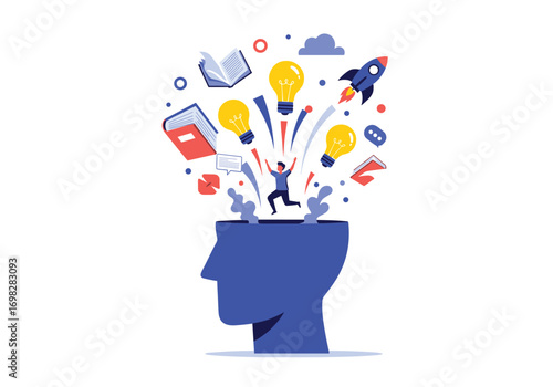 Unlocking human potential ideas innovation creativity and knowledge discovery exploding from the mind