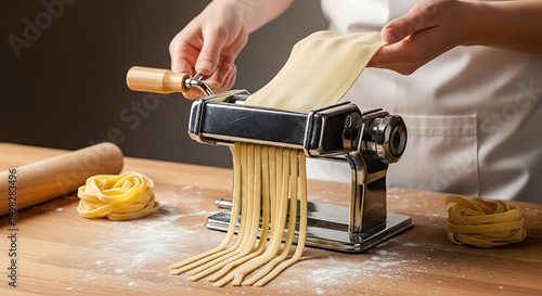 Fresh pasta making, homemade noodles, culinary tradition