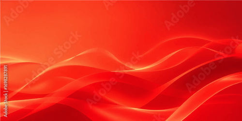 Abstract wavy red and pink silk satin texture with a soft flowing light