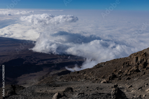 фотографія Mount Kilimanjaro hiking trail, way to the summit of mount Kili the highest volcano in Africa, Tanzania
