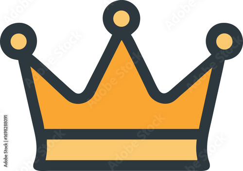 Majestic golden crown emblem symbol of royalty power success leadership and achievement iconographic representation