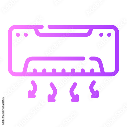 air conditioning gradient icon