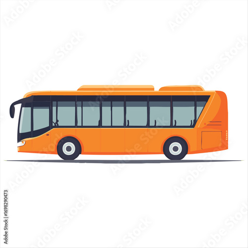 vector Orange Public Transit Bus