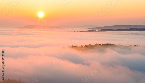 Wallpaper Mural Sunrise over a sea of clouds (2) Torontodigital.ca