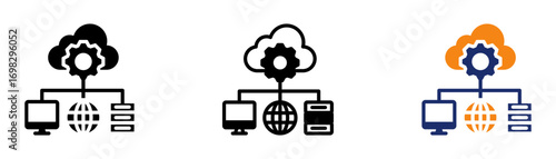 It Infrastructure Icon Collection Glyph & Mixed Style 