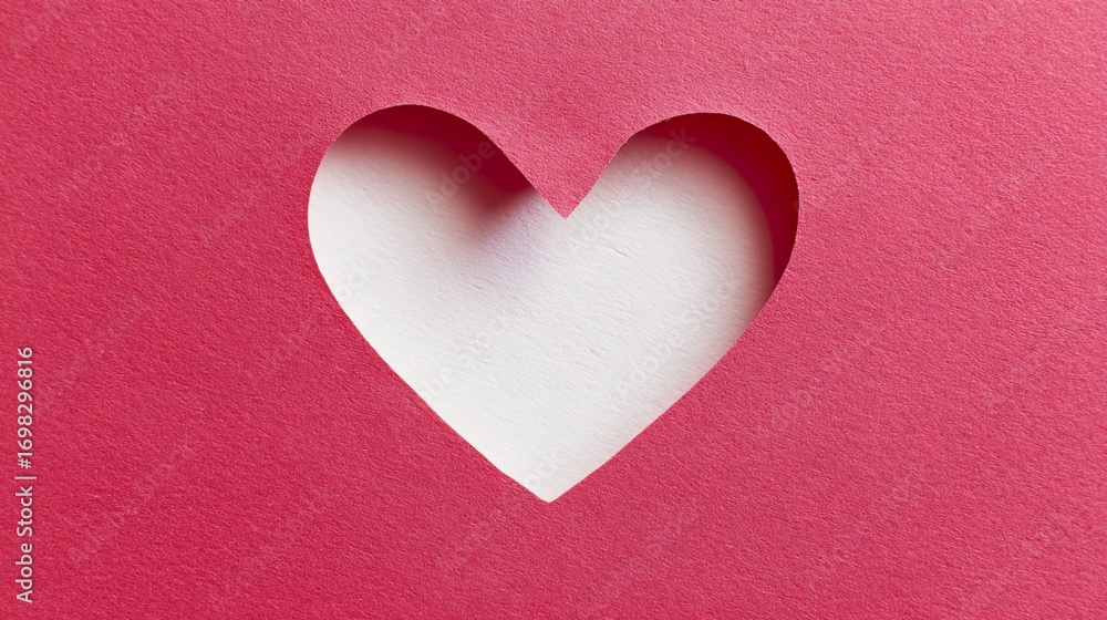 Obraz premium Heart-Shaped Cutout: Dainty Paper Heart Cutouts, Crafty Heart-Shaped Cutouts for Decor—Cute Heart Cutouts in Pink, Red & White, Perfect for Gifting & Festive Styling