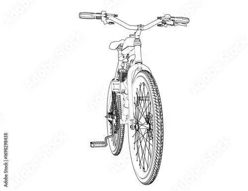 black and white bicycle front view clip art preview