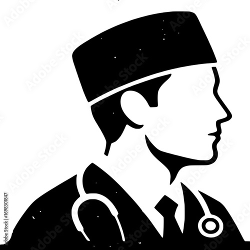 male doctor with stethoscope