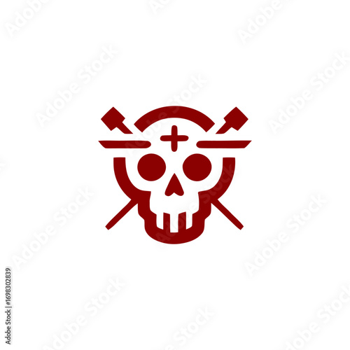 Voodoo Death Cult Emblem of Skull and Crossed
