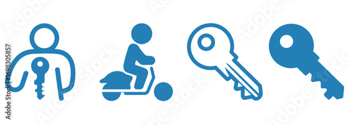 WebUnlock your potential with these simple icons representing security, freedom, and personal journeys, perfect for tech startups and innovative service providers needing clean and modern visuals