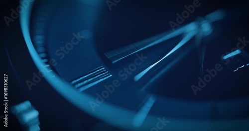 Close up of a ticking watch face
