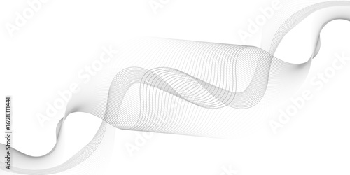 Abstract wave element for design. Digital frequency. Elegant abstract smooth swoosh speed gray wave modern stream. art background. Vector illustration. Wave with lines created using blend.	
