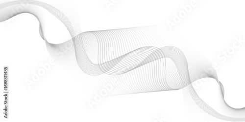 Abstract wave element for design. Digital frequency. Elegant abstract smooth swoosh speed gray wave modern stream. art background. Vector illustration. Wave with lines created using blend.	
