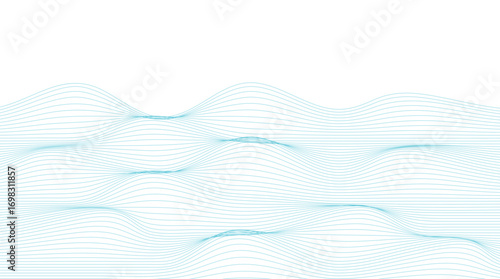 Abstract Teal Wave Pattern A Modern Minimalist Design vector