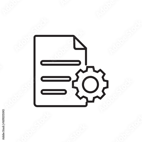 Configuration Settings Symbol Icon Concept Gear Design Document Process Setup Management Solution Development