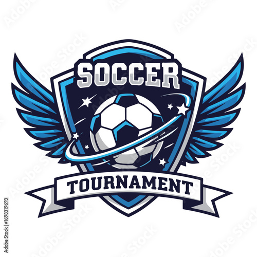 Modern football emblem logo design