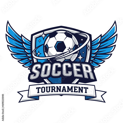 Modern football emblem logo design