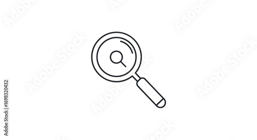 Wallpaper Mural Simple Outline Icon of a Magnifying Glass. Torontodigital.ca