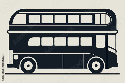 Classic double decker bus vintage transportation london icon city vehicle retro style