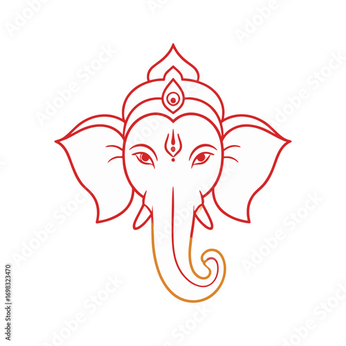Simple Icon Vector of Lord Ganesha