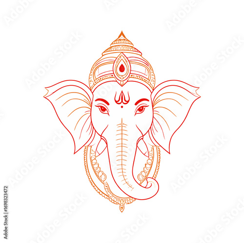 Simple Icon Vector of Lord Ganesha