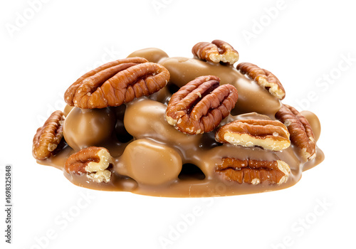 Delicious Pecan Pralines Gourmet Candy Photography isolated on transparent background