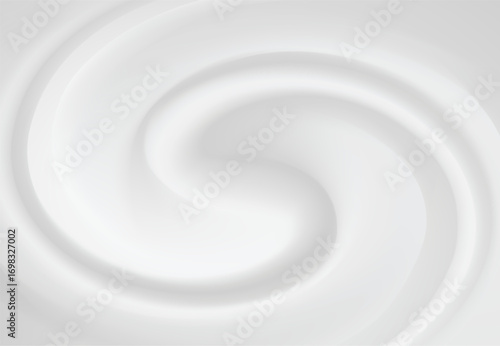 Swirling Cream Texture Abstract White Background vector