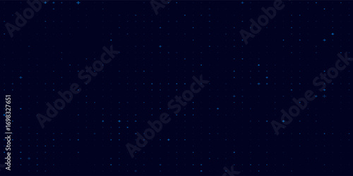 High speed dot moving technology concept. stripes halftone with blue light. speed movement pattern and motion blur over dark blue background. Vector Illustration.