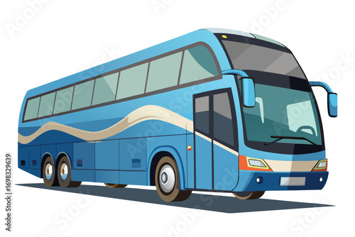 Blue double decker coach bus transportation travel vehicle journey