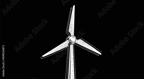Wind Turbine Generating Clean Energy.