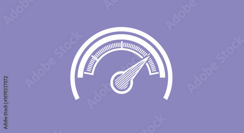 Hand drawn speedometer icon indicating high speed performance.