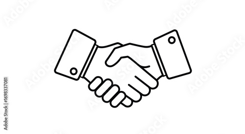 Two hands shaking in a business agreement symbolizing partnership and trust.
