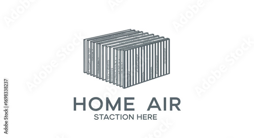 Modern geometric logo for home air conditioning company.