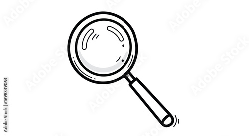 Hand-drawn Magnifying Glass Illustration.