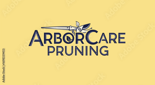 ArborCare Pruning logo design for tree care and landscaping service.
