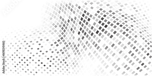 Modern mesh halftone gradient texture. Vanishing polka dot background art modern