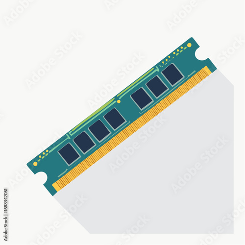 Green Circuit Board On White Background
