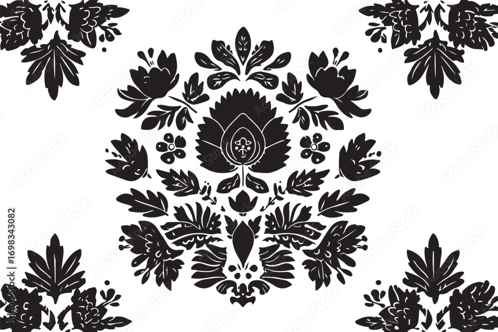 Fototapeta premium Elegant Floral Mandala Frame Laser Cut Bundle 