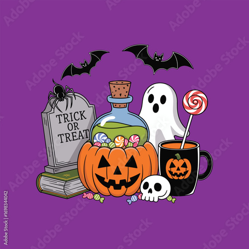 Halloween Cartoon Elements Clipart