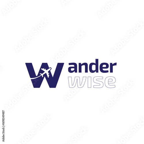 Travel agency logo airplane vector ai