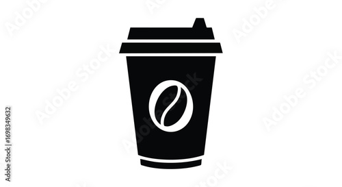 Grab a coffee to go with this sleek coffee cup icon, perfect for branding your cafe or coffee shop
