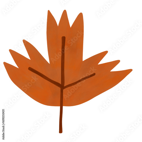 Orange Abstract Maple autumn Leaf