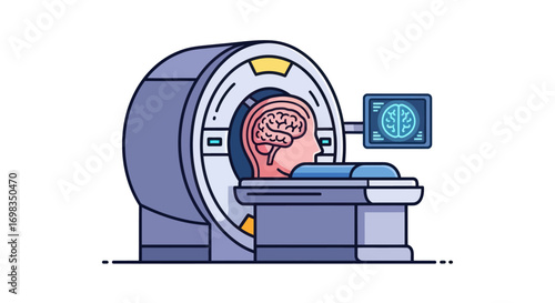 MRI Scan of a Human Head Medical Diagnostic Imaging.