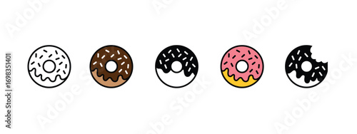 Donuts icon vector. dessert symbol. vector illustration.