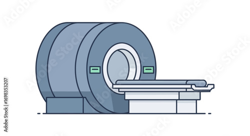 Modern MRI Scanner Machine Medical Imaging Technology.