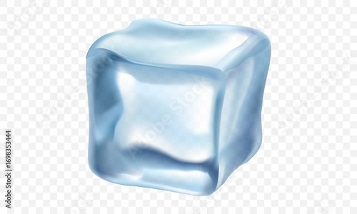 Four flying ice cubes cut out