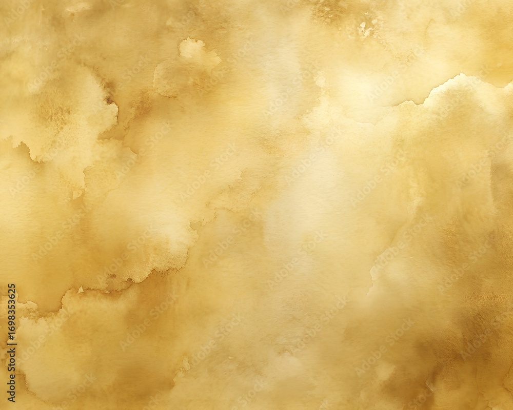 Fototapeta premium Abstract watercolor painting featuring a blend of warm yellow and brown tones